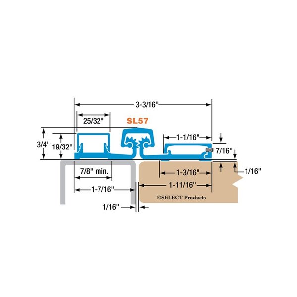 Select Hinges Grade 1 Geared Continuous Hinge, Full Surface, 83-in, Standard Duty, Clear Anodized Aluminum Finish SL57 CL SD 83